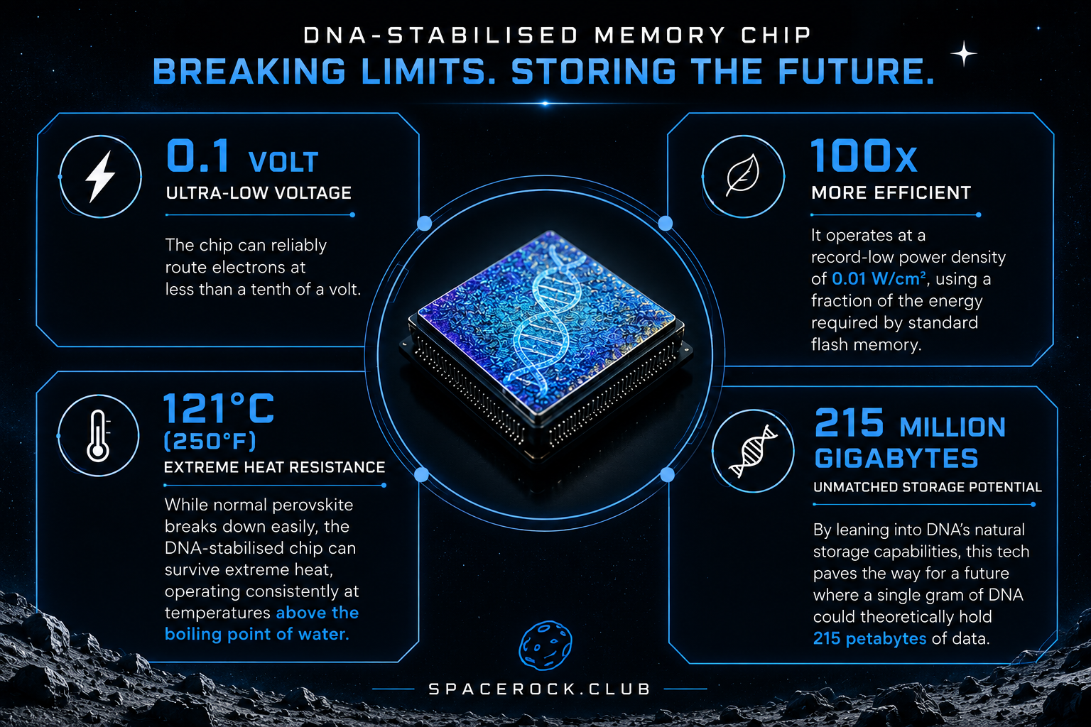 DNA Pervoskite hybrid memory chip